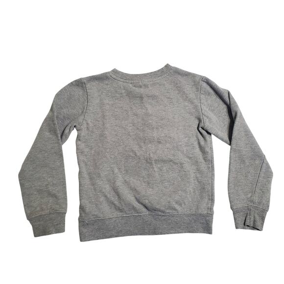 Disney Frozen Elsa Crewneck Sweatshirt Grey Sparkly Little Girls Size 5/6 - Picture 4 of 4